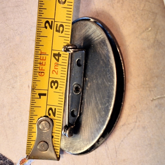 Silver Abalone Shell Brooch - Picture 6 of 6